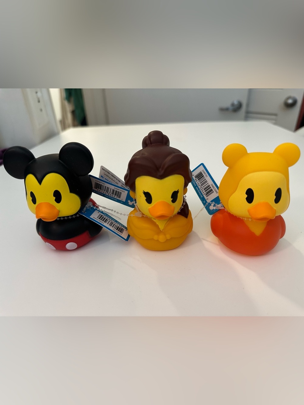 Disney Character Rubber Duck Bundle Set of 3 NWT Mickey Belle Winnie the Pooh Je